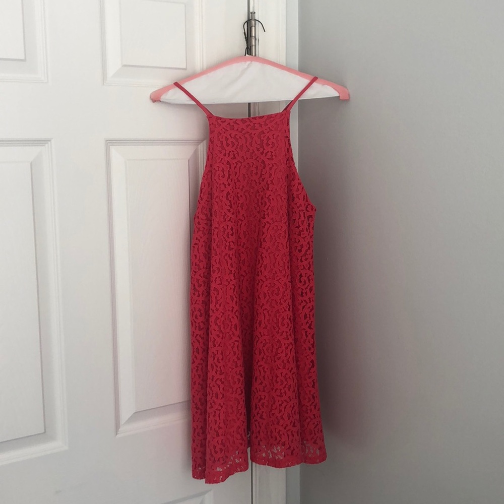 Peach Royal Lace Summer Dress